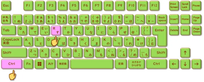 ショートカットキー【Ctrl+R】