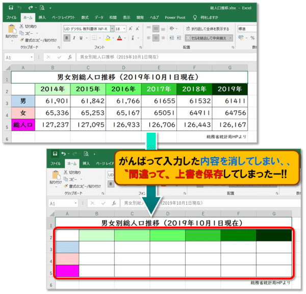 上書き保存したファイルの復元方法