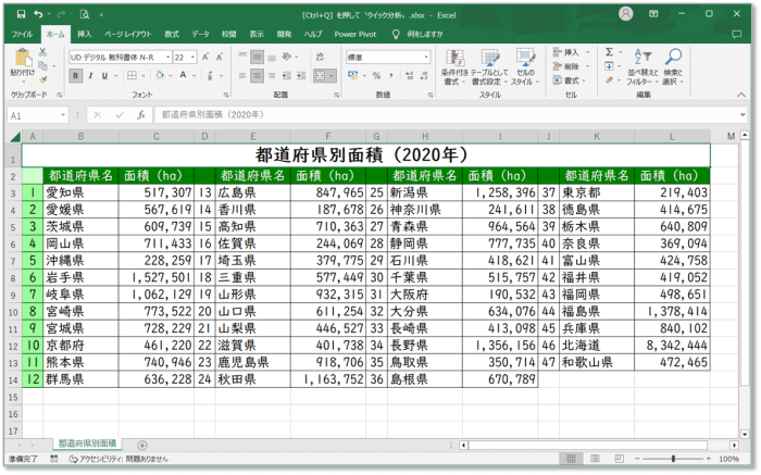 ショートカットキー【Ctrl+Q】