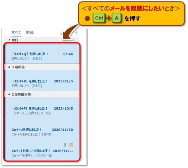 ショートカットキー【Ctrl+Q】