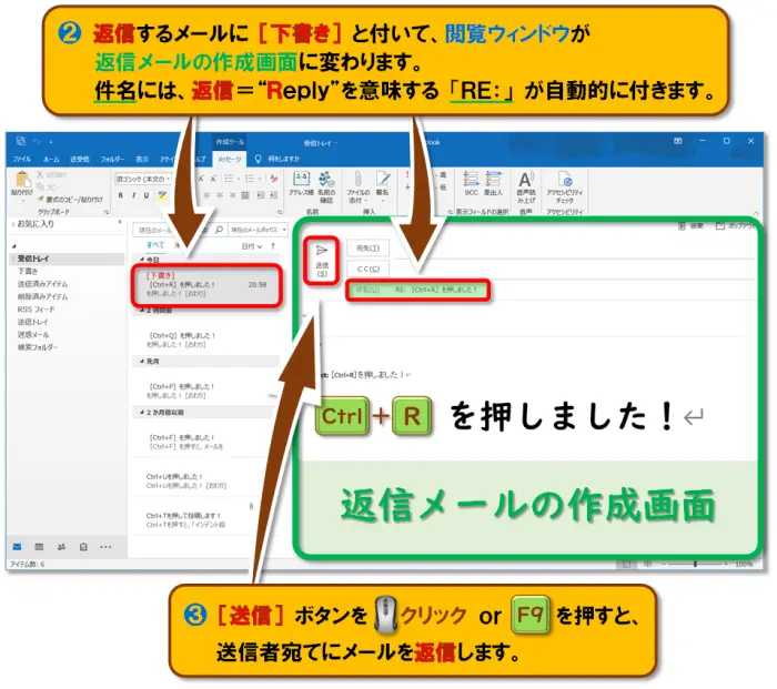 ショートカットキー【Ctrl+R】