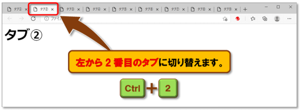 ショートカットキー【Ctrl+数字キー】