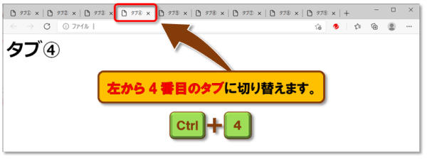 ショートカットキー【Ctrl+数字キー】