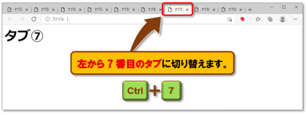 ショートカットキー【Ctrl+数字キー】