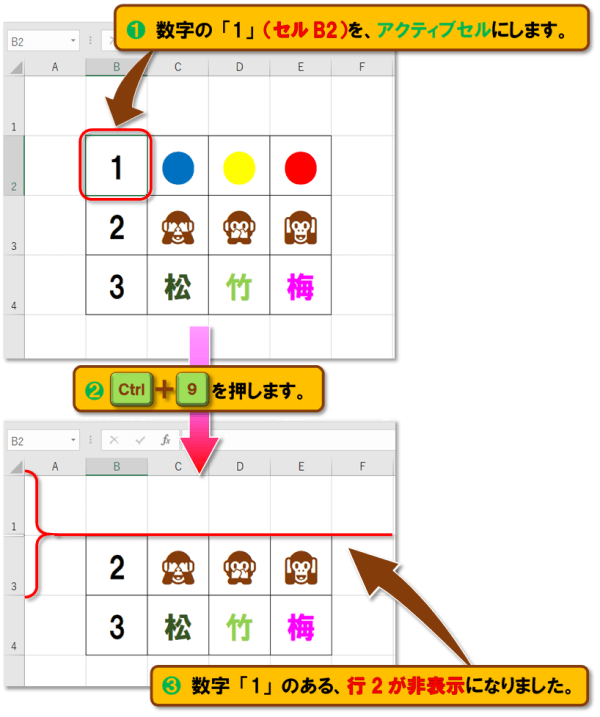 ショートカットキー【Ctrl+数字キー】