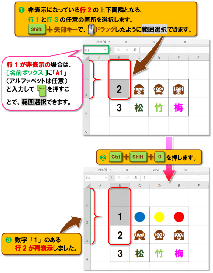 ショートカットキー【Ctrl+数字キー】