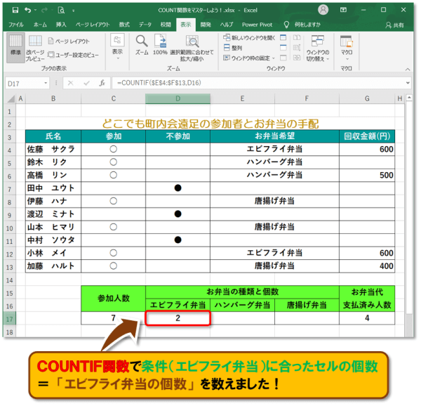 COUNT関数の違いと使い方