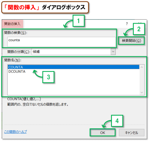 COUNT関数の違いと使い方