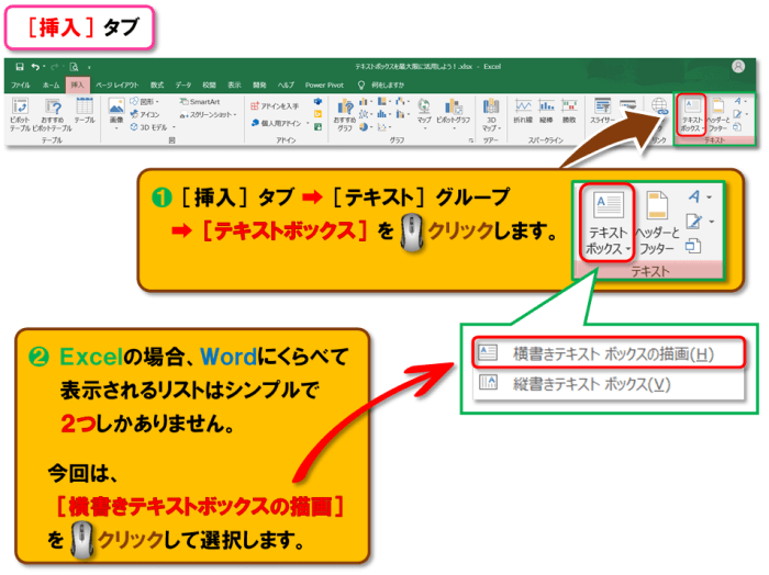 テキストボックスの使い方