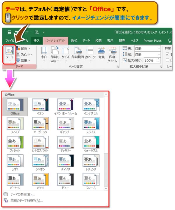 Excel 形式を選択して貼り付け