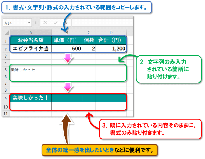 Excel 形式を選択して貼り付け