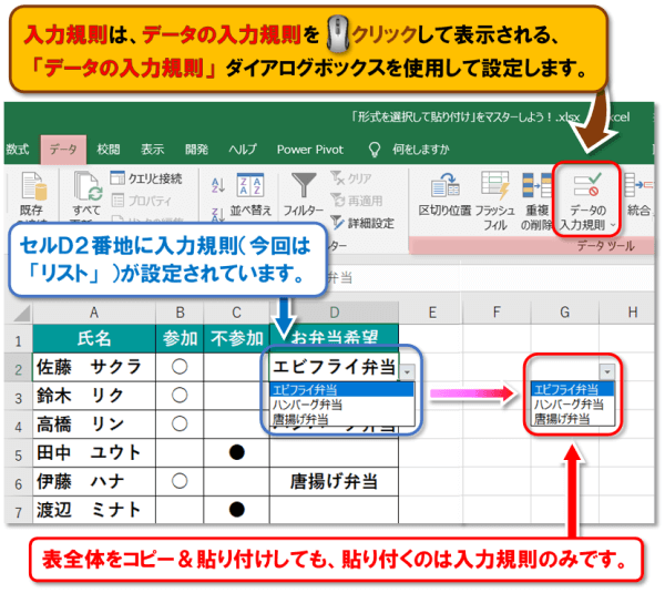 Excel 形式を選択して貼り付け