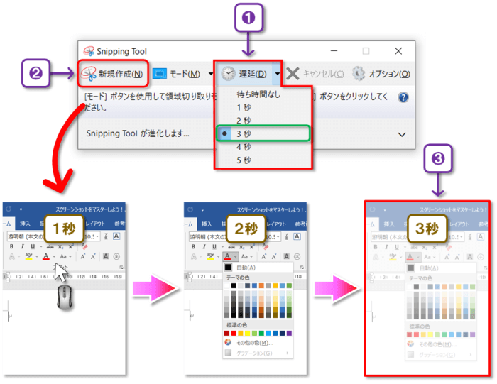 スクリーンショットの方法