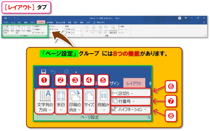 【Word：ページ設定 まとめ】