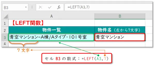 【Excel：LEFT・MID・RIGHT関数】